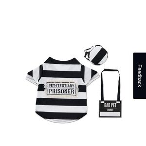 Bootique Striped Pet Prisoner Costume